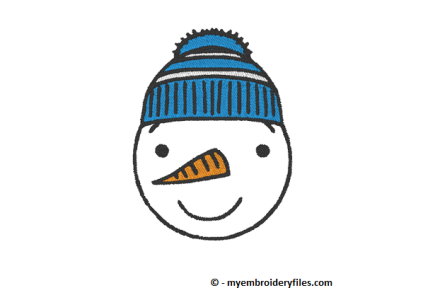 Head snowman - myembroideryfiles.com