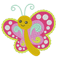 Free embroidery design: 	Colorful butterfly	