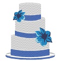Free embroidery design: 	Wedding cake	